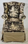 Baker Heritage Chippendale Wing Chair With Matching Ottoman Chinoiseries Fabric Unspecified. Price: $1299.00.
