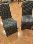 Upholstered Doll Chair From Target Country Farmhouse Seat Wood Legs Blue Used. Price: $50.00.