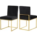 Meridian Furniture Giselle Black Velvet Dining Chair (set Of 2) New. Price: $351.13.