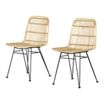 Balka Rattan Dining Chair Set Of 2 Black - South Shore Open. Price: $130.49.