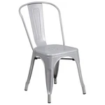 Perry Commercial Grade Silver Metal Indoor-outdoor Stackable Chair New. Price: $52.00.
