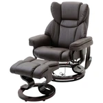 Adjustable Brown Faux Leather Remote Massage Recliner Chair W/ Ottoman New. Price: $559.00.