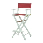 Chair Bar Height 30 White Frame Burgundy Canvas Casual Home New. Price: $129.99.
