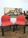 Four Vintage Gae Aulenti Italian Modernist Knoll Red Orsay Dining Chairs Mcm Unspecified. Price: $2196.00.