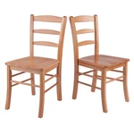 Winsome Benjamin Ladder Back Chairs, Light Oak Finish, Set Of 2 New. Price: $168.17.