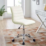 Modway Ripple Ribbed Armless Mid Back Swivel Conference Office Chair In White New. Price: $71.27.