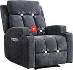 Canmov Manual Recliner Chair With Massage & Heat, Cup Holder New. Price: $199.99.