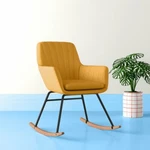 Nib Fitchett Modern Rocking Chair By Furniturer Yellow Upholstered FLD-26 New. Price: $97.49.