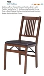 Meco Stakmore Wood Fabric Upholstered Seat Folding Chair Set Espresso Of 2 Open. Price: $142.29.