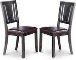East West Furniture Duc-blk-w Dudley Chairs, Slat Back Wood Seat, 2 Set Black New. Price: $179.02.
