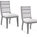 Pemberly Row Glam Upholstered Dining Chair Set Of 2 Platinum New. Price: $344.99.