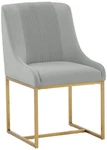Tov Lisa 20 1/2" Wide Gray Pleated Velvet Dining Chair New. Price: $399.00.