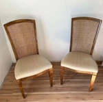 Vintage Bernhardt Mid-century Modern Cane Dining Room Chairs Used. Price: $450.00.
