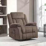 Homcom Massage Recliner Chair With Heat, Swivel Rocker Footrest, Brown New. Price: $568.99.