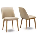 Baxton Studio Lavin Faux Leather Dining Side Chair Beige (set Of 2) New. Price: $259.99.
