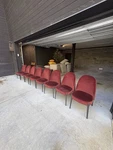 Arhaus Bottoni Dining Chair Rust Upholstered Armless Metal Contemporary New. Price: $4000.00.