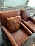 Mitchell Gold + Bob Williams Leather Lounge Chairs (2) High-end Designer Used. Price: $200.00.