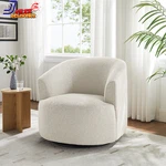Boucle Swivel Accent Chair Cream Free Shipping New. Price: $272.64.