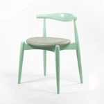 2021 CH20 Elbow Dining Chair By Wegner For Carl Hansen Mint Green & Leather Used. Price: $800.00.