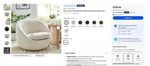 Pack - Better Homes & Gardens Accent Swivel Chair Cream (2 Per Pallet) New. Price: $450.00.