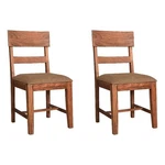 Taran Designs Harper Upholstered Solid Wood Dining Chairs (set Of 2) Brown New. Price: $421.39.