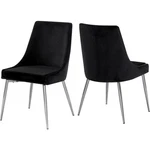 Meridian Furniture Karina Black Velvet Dining Chair (set Of 2) New. Price: $298.19.