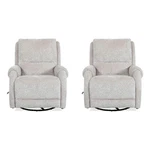 Pemberly Row Ecru Mist Manual Swivel Glider Recliner Two Pack New. Price: $1147.25.