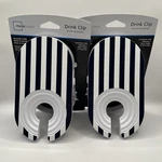 Drink Clip Holder (2) Beach Lounge Chair Cruise Essential Blue White Stripe New. Price: $49.99.