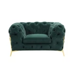 Divani Casa Quincey - Transitional Emerald Green Velvet Chair New. Price: $933.23.
