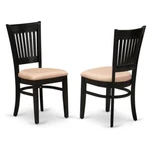 East West Furniture Vancouver Traditional Wood Dining Chairs Black (set Of 2) New. Price: $170.82.