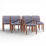 Bill Stephens For Knoll Mid Century Bentwood Dining Chairs - Set Of 8 Used. Price: $5347.00.