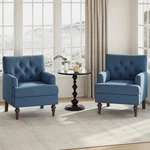 Upholstered Accent With Thick Cushion, High Back Reading Chair, Linen B... New. Price: $428.79.