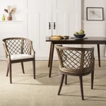 Safavieh Carlotta Arm Chair Greige / White New. Price: $226.19.