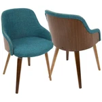 Lumisource Bacci Chair, Walnut/teal Ch-bcciwl-tl New. Price: $204.99.