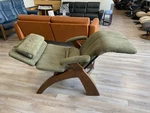 Human Touch Perfect Chair PC-6 Manual Recliner With Sage Green Microsuede Fabric Used. Price: $1999.00.