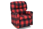 Kids Rocker Recliner Chair - And Black Checkered Plaid New. Price: $188.00.