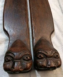 Antique Carved Lions Head Chair Arms Oak Morris Furniture Restoration Used. Price: $99.00.