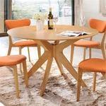 Pemberly Row Contemporary Scandinavian Round Dining Table Natural Oak New. Price: $716.53.