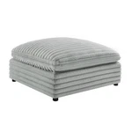 Comfort Pointe Julia 40 In. Square Ottoman Plush Gray Cord-like Fabric New. Price: $277.91.