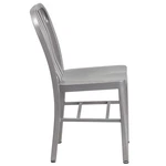 Flash Furniture Metal Vertical Slat Back Dining Side Chair Silver New. Price: $130.99.