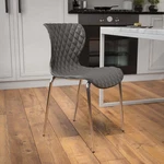 Flash Furniture Lowell Contemporary Design Gray Plastic Stack Chair, PK4 New. Price: $375.92.
