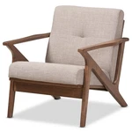Baxton Studio Bianca Tufted Accent Arm Chair In Gray And Walnut Brown New. Price: $273.99.
