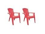 Adams (#8460-26-3731) Kid's Adirondack Stacking Chair, Cherry Red (set Of 2) New. Price: $67.26.