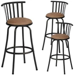 Furniturer Classic Barstools Set Of 3, Country Style Chairs With Back And New. Price: $165.77.