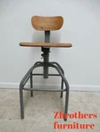 Vintage Bevco Industrial Counter Swivel Bar Drafting Stool Draftsman Chair Used. Price: $296.10.