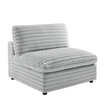Comfort Pointe Julia Armless Accent Chair Plush Gray Cord-like Fabric New. Price: $445.78.