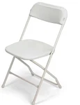 Plastic Folding Chair - Comfortable Event 650LB, Stackable Used. Price: $6.50.