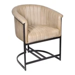 Wilbur Dining Chair Mid-century Stone Finish Genuine Leather New. Price: $626.61.