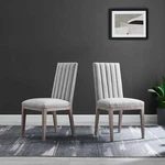 Modway French Vintage Tufted Fabric Dining Side Chairs Set Of 2 New. Price: $449.05.