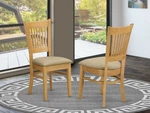 Set Of 2 Vancouver Dinette Kitchen Dining Chairs With Padded Seat Light Oak New. Price: $160.00.